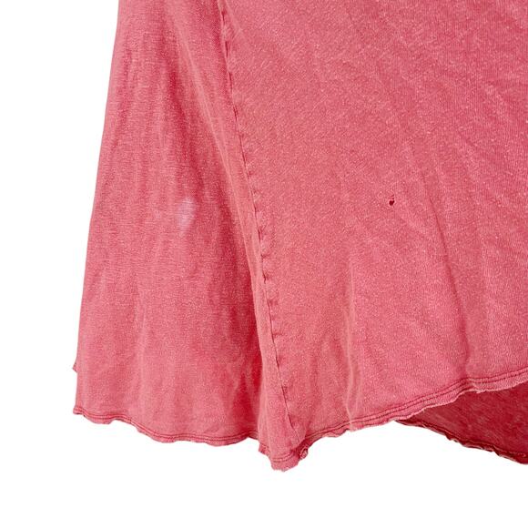 WE THE FREE Sylvia Oversized Worn-In Linen Swing Tee w/ Bleach Spots Size XS - Picture 7 of 8